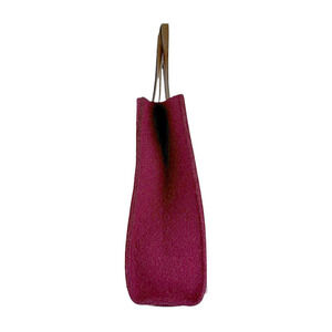 Gucci Red leather Burgundy brown handbag felt